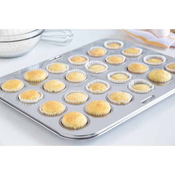 Fox Run Brands 24 Cup Stainless Steel Muffin Pan & Reviews Wayfair